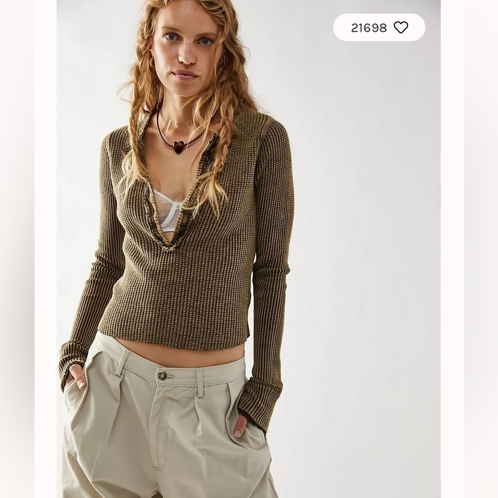 Free People FP One Colt Thermal Color: Army Green Size XS and Small NWT